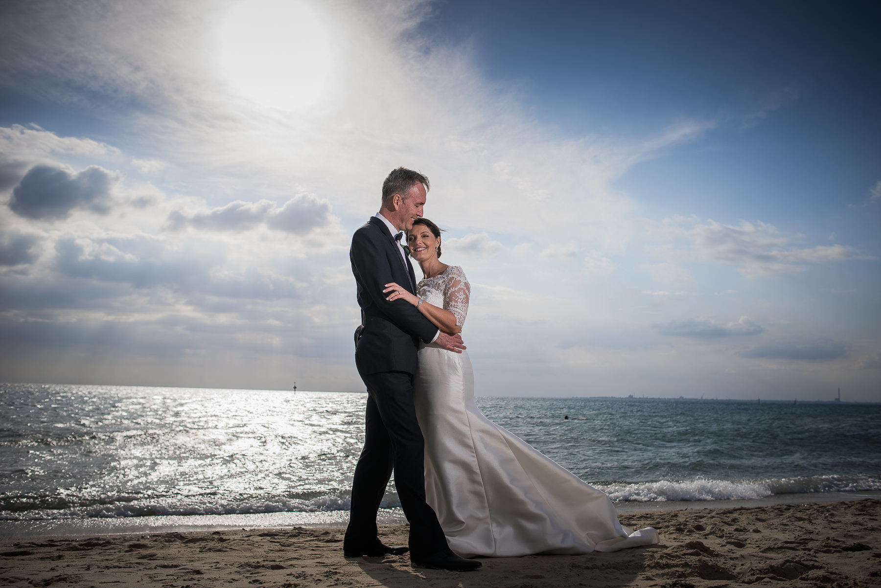 Wedding Sails on the Bay sunset