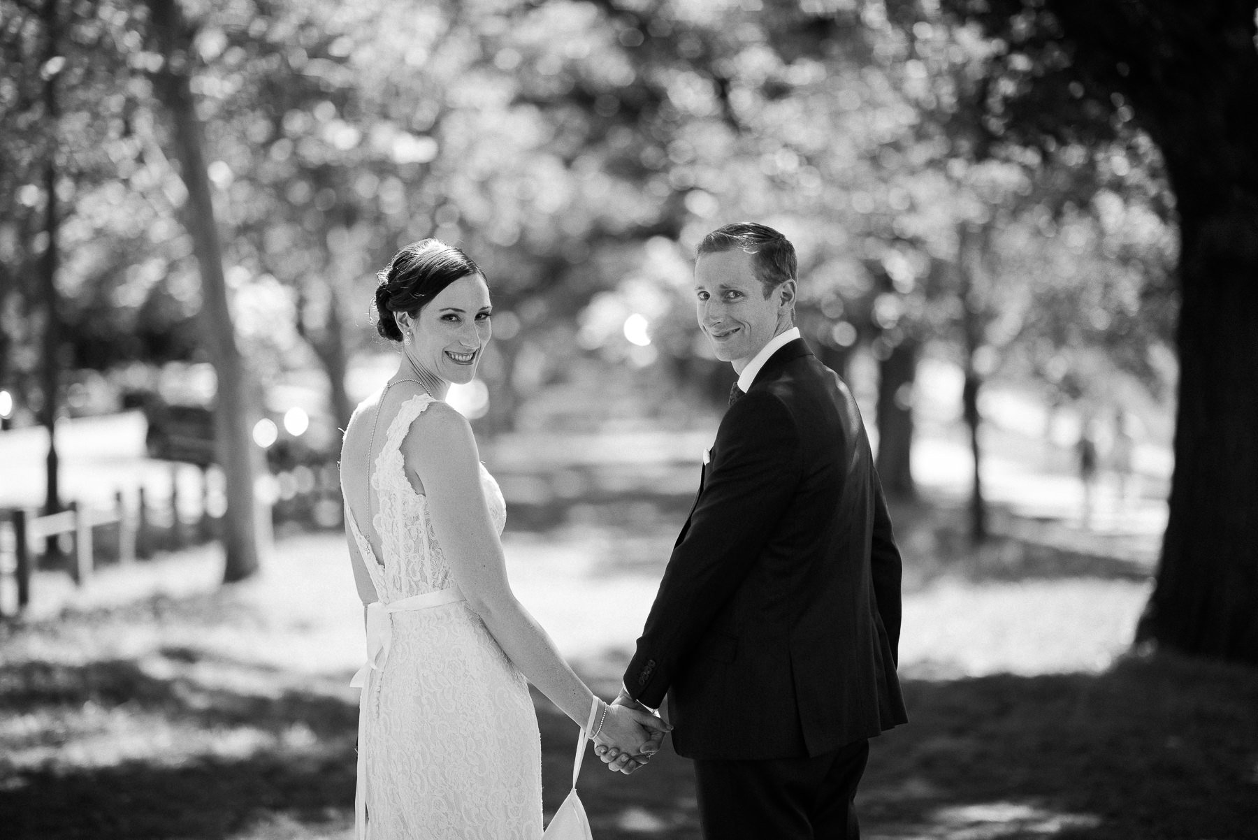 Wedding day at Gardens House couple