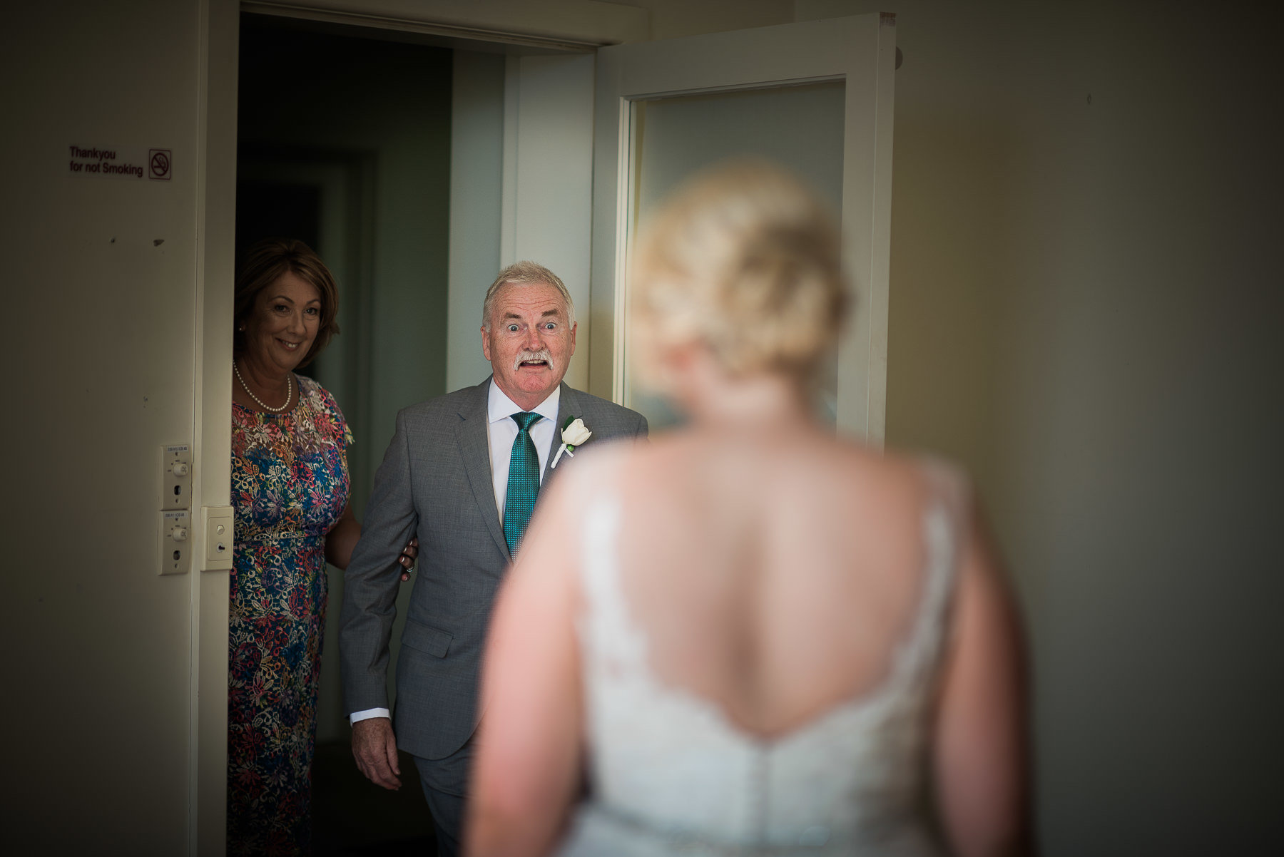 Wedding day at Morning Star Estate dad