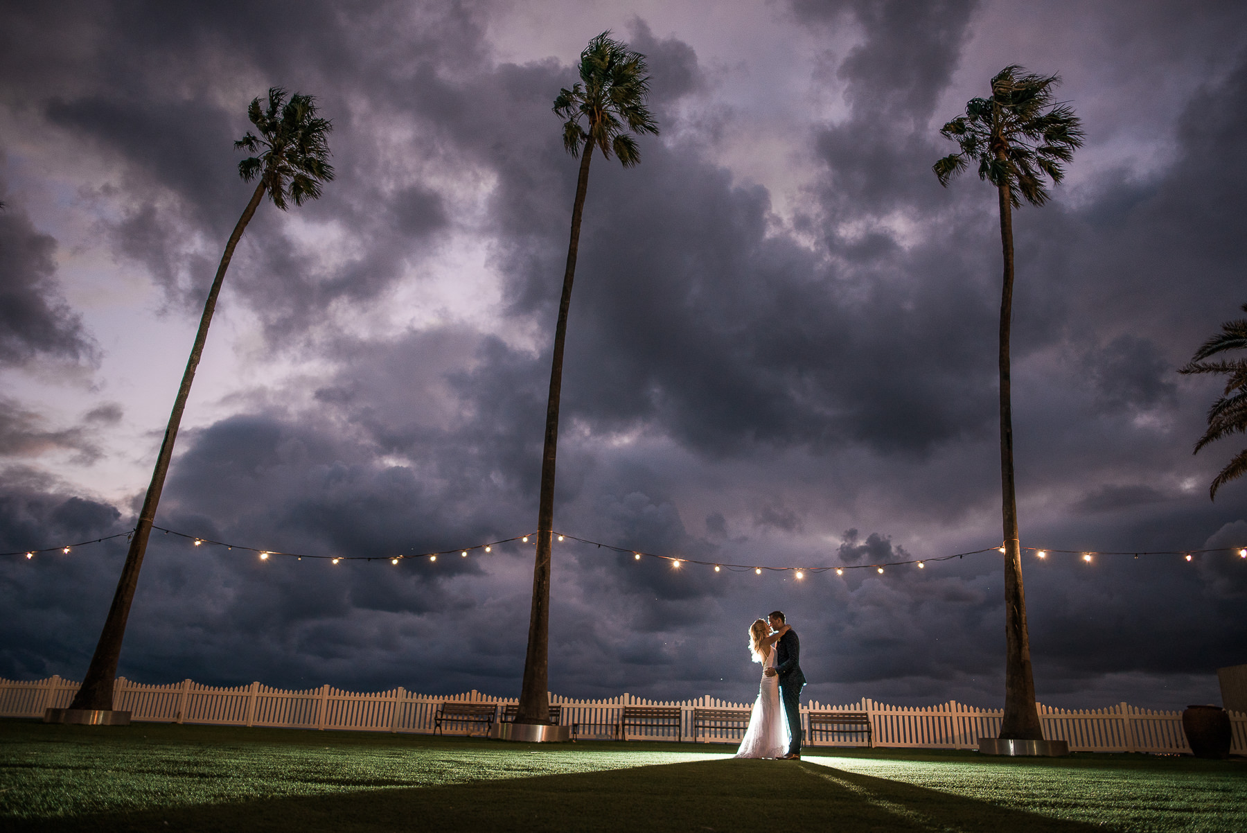 Wedding at Riva St. Kilda night photo