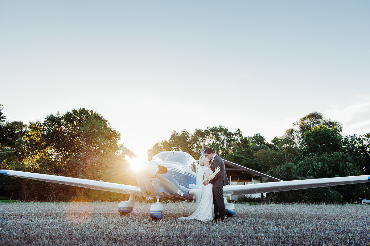 Wedding at Brown Brothers Winery, areoplane