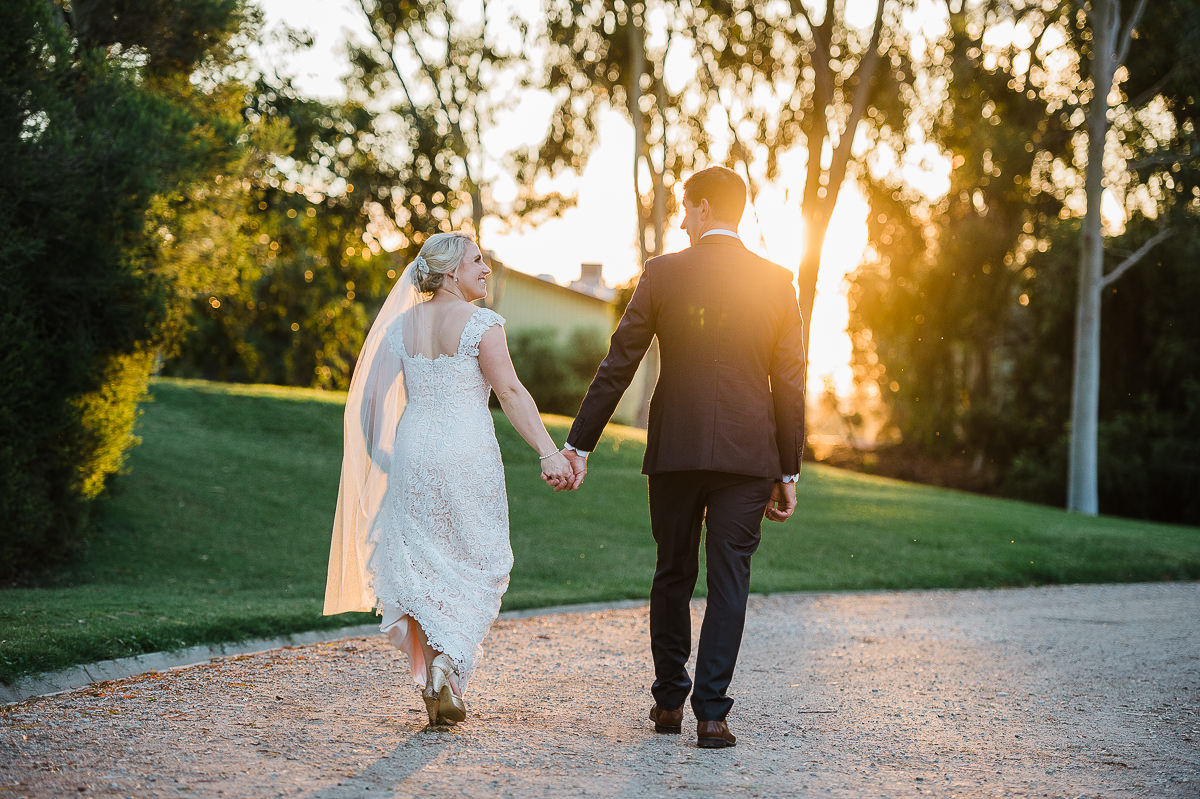 Wedding at Brown Brothers Winery, sunset