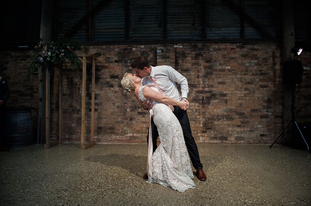Wedding dance at Brown Brothers Winery,