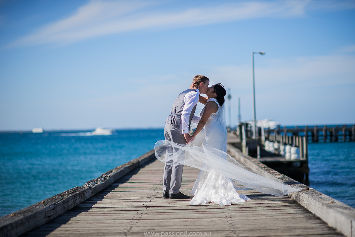 Wedding at Portsea Hotel pier
