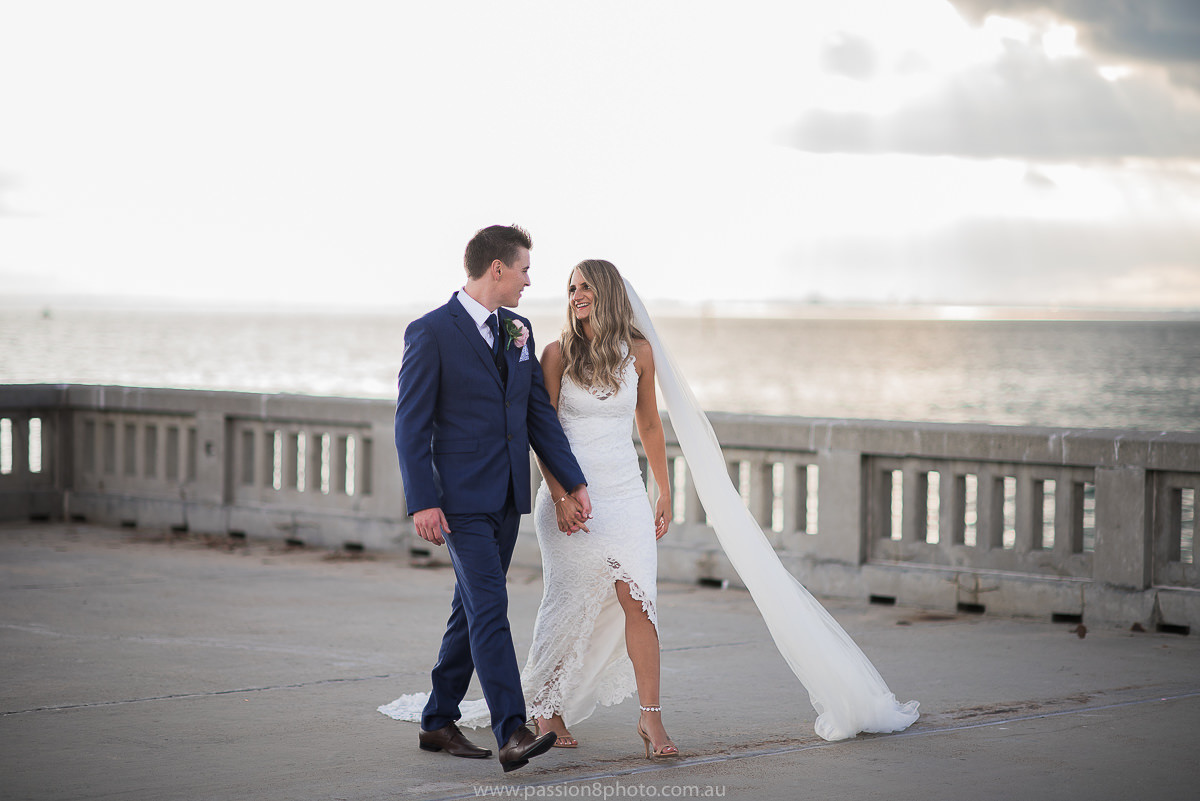 Sails on the Bay fun Wedding